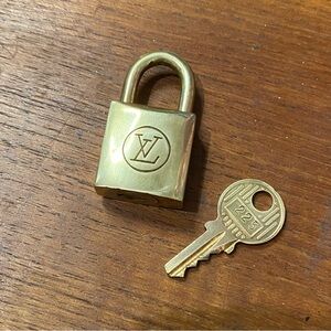 LOUIS VUITTON Gold Lock & Key #225 RARE